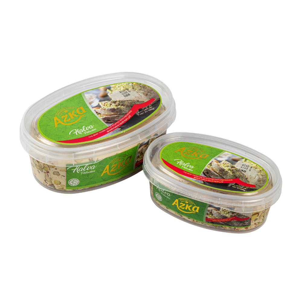 "حلوى سمسم وفستق أزكى، فستق مكثّف ونكهة كريمية، خيار ممتاز للهدايا والمناسبات"