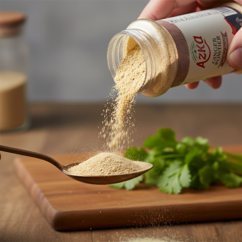 "أزكى بودرة زنجبيل 70 غ – زنجبيل عالي‑الجودة، نكهة دافئة وحارة تضيف عمقاً للأطباق والحلويات"