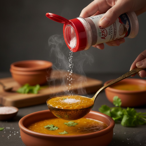 "Azka Himalayan Pink Salt – 150g, hand‑harvested from ancient seabeds, delicate flavour and luxurious touch"