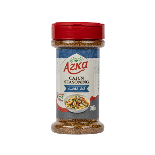 "بهارات أزكى كاجون 70 غ – مزيج أعشاب وتوابل حار، مثالي للوجبات السريعة في البيت والمناسبات"