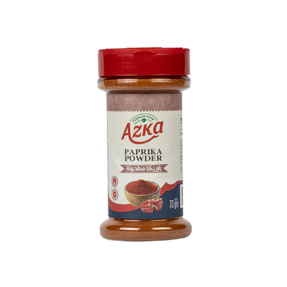 "بودرة بابريكا حلوة أزكى 70غ – نكهة خفيفة وحلوة، تضيف لوناً أحمر طبيعياً للأطباق"