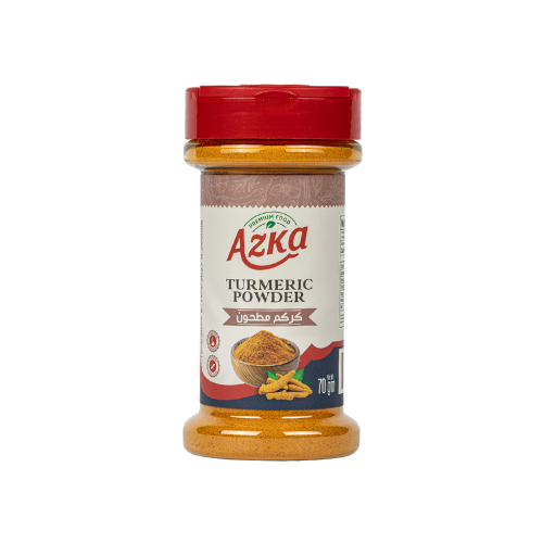 "بودرة كركم أزكى بريميوم 70غ – كركم مطحون ناعم بنكهة طبيعية مثالي للطهي اليومي"