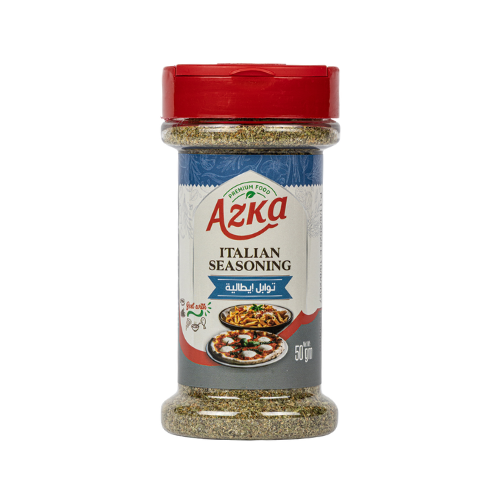 "توابل إيطالية من أزكى 50غ – نكهات إيطالية أصيلة تعزز طعم المكرونة والبيتزا وأطباق المطابخ العالمية"