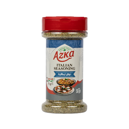 "توابل إيطالية من أزكى 50غ – نكهات إيطالية أصيلة تعزز طعم المكرونة والبيتزا وأطباق المطابخ العالمية"