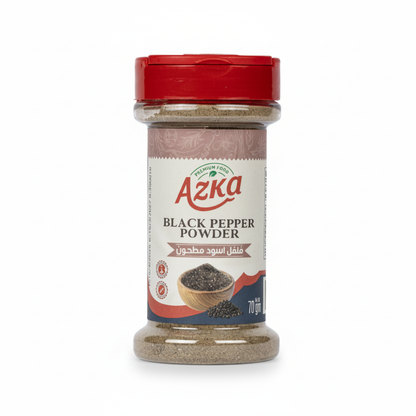 Azka Black Pepper Powder 70g – Premium Ground Black Pepper for Bold, Aromatic Flavor