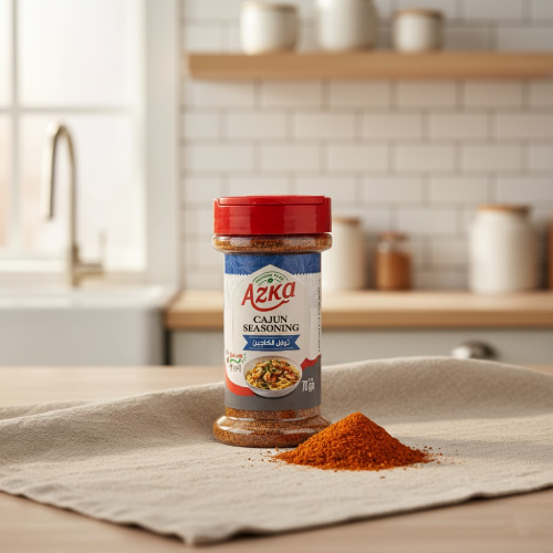 "Azka Premium Cajun Seasoning 70 g – authentic Southern‑US flavour mix, elevates chicken, beef, grilled veggies"