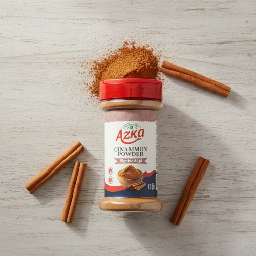 "أزكى بودرة قرفة 65غ – نكهة قرفة ممتازة بدون إضافات، مثالية للشاي، الكيك واليخنات"