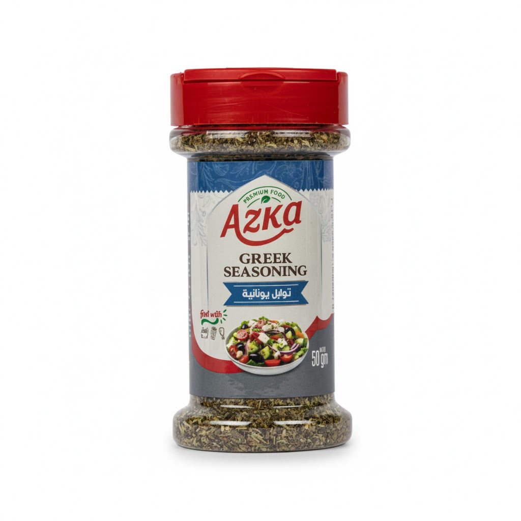 "بهارات يونانية بريميوم من أزكى 50 غ – نكهة أعشاب المتوسط، مثالية للشوي، الأسماك والخضروات"