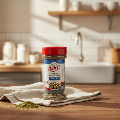 "Azka Greek Seasoning 50 g – authentic Mediterranean herb blend for grilled meats, roasted vegetables & salads"