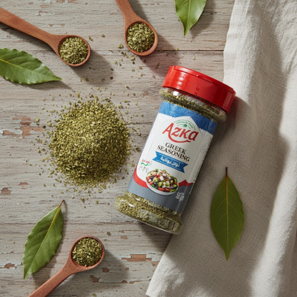 "Azka Greek Seasoning 50 g – premium Greek‑style seasoning mix, perfect for barbecue, seafood and veggies"