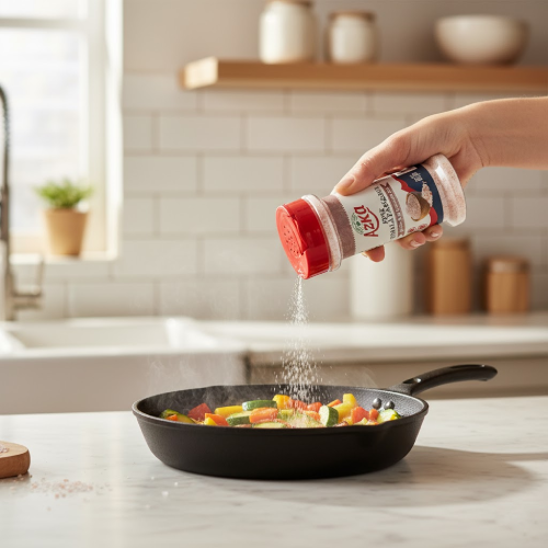 "Azka Himalayan Pink Salt 150 g – premium finishing salt rich in minerals, perfect for gourmet meals"