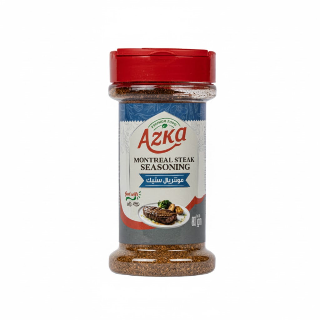 "بهارات مونتريال ستيك من أزكى 80 غرام – نكهة قوية وعميقة للستيك، الضلع أو البرجر"