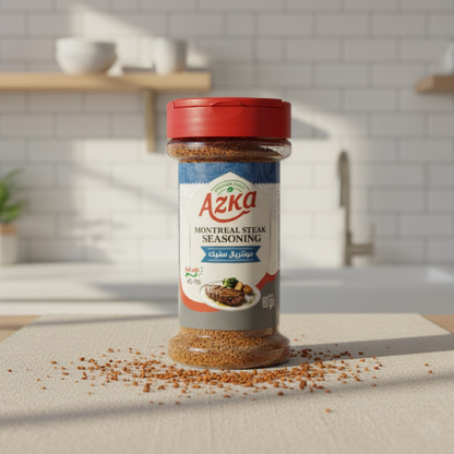 "Azka Montreal‑style Steak Seasoning 80 g – premium spice mix for steaks, ribs, burgers & chicken with bold flavor"