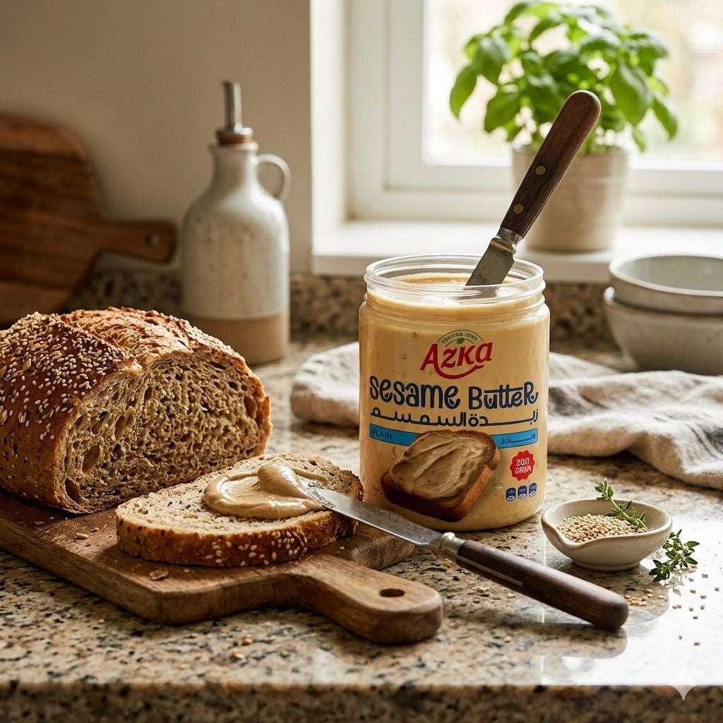 زبدة سمسم أزكى سادة - 300 جم