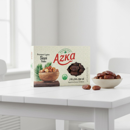 "Azka Egyptian Siwa Dates, natural soft texture, intensely sweet and freshly packed"