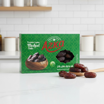 "Azka Premium Egyptian Medjool Dates, large sweet fresh dates, best Egyptian dates for online shopping"