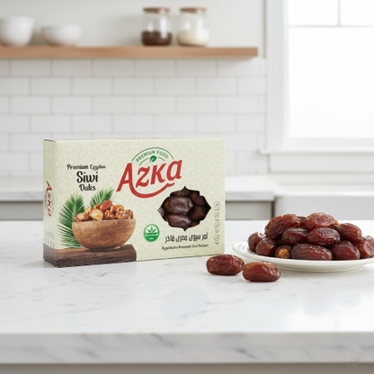 "Premium Azka Siwa Dates from Egypt’s Siwa Oasis, large soft sweet dates—perfect for online shopping"
