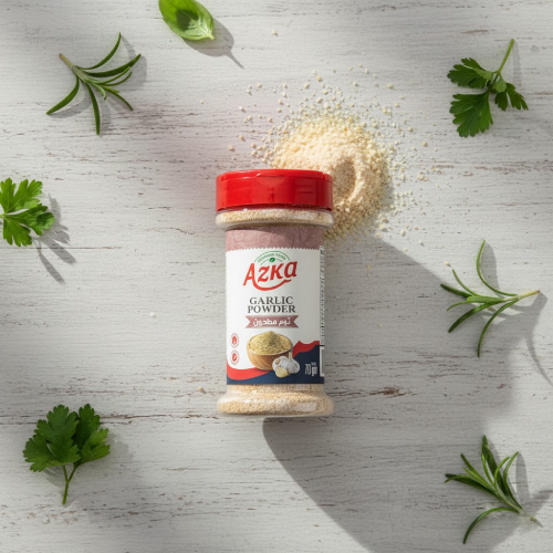 "Azka Garlic Powder 70 g – essential kitchen staple, natural garlic taste packed in a convenient powder form"