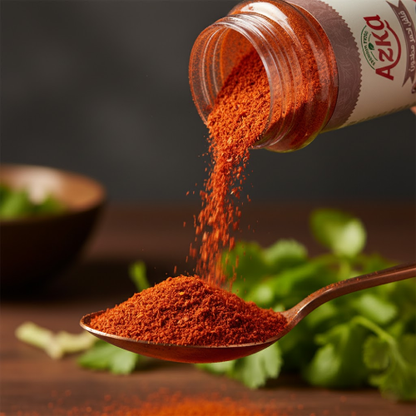 "Azka Red Chili Powder 60g – concentrated hot red chili seasoning for meats, grills and sauces"