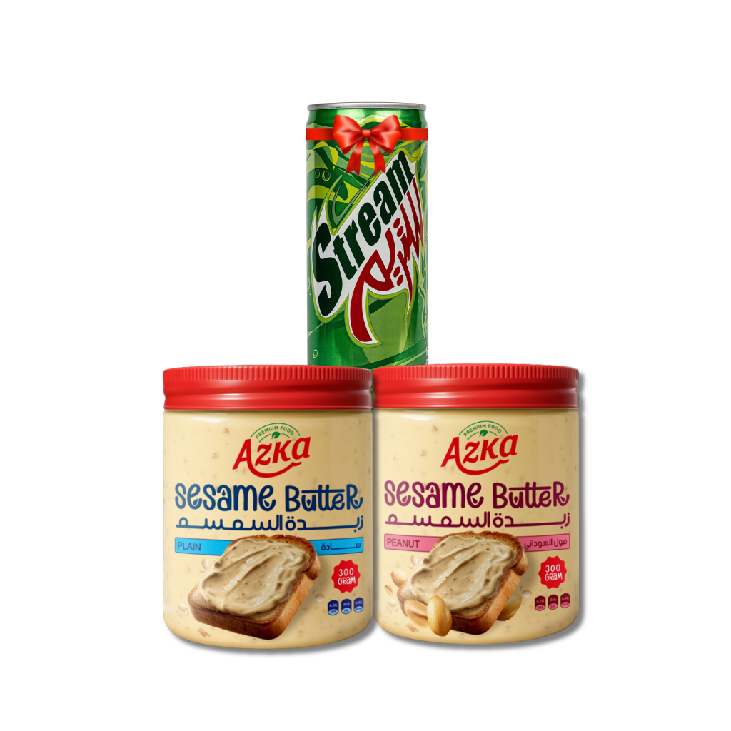 Azka Sesame Butter Bundle (Plain & Peanut) + FREE Stream Lemon-Lime 🎁