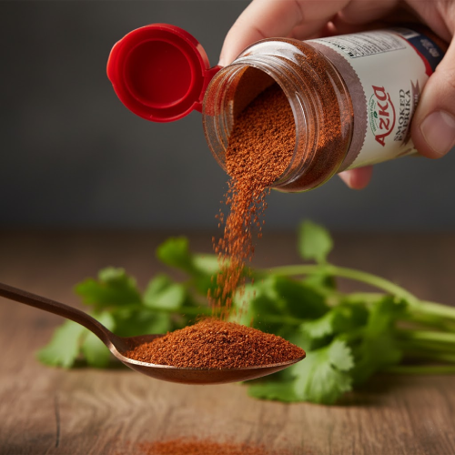 "Azka Smoked Paprika Powder 60g – deep smoky flavor for gourmet grilling of meats and vegetables"