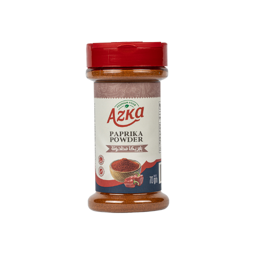 "بودرة بابريكا حلوة أزكى 70غ – نكهة خفيفة وحلوة، تضيف لوناً أحمر طبيعياً للأطباق"