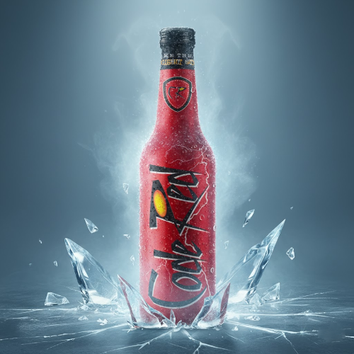 275 ml Code Red original flavor energy drink in glass bottle