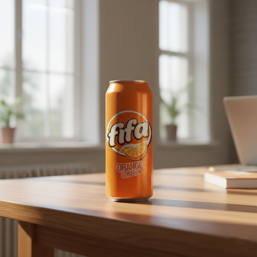320 ml Fifa sparkling orange soft drink