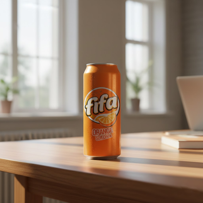 320 ml Fifa sparkling orange soft drink