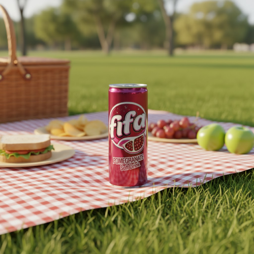 “Fifa Pomegranate Flavoured Soda 250 ml – Crisp & Bold Fruit Carbonation