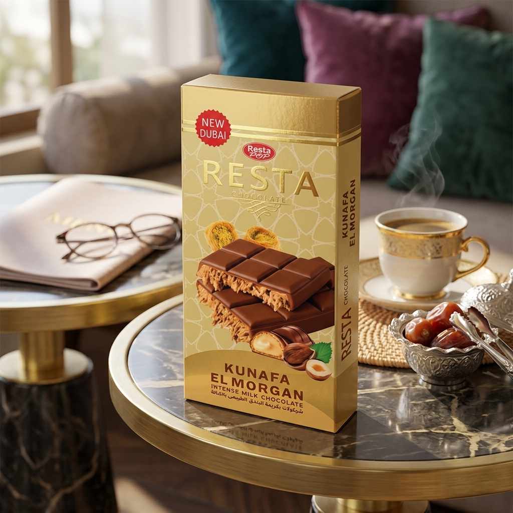 Resta Pop Blonde Chocolate with Crunchy Kunafa & Morgan Filling (45g)
