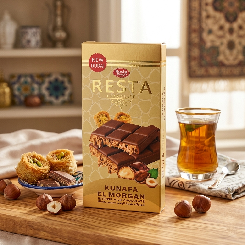 Resta Pop Blonde Chocolate with Crunchy Kunafa & Morgan Filling (45g)