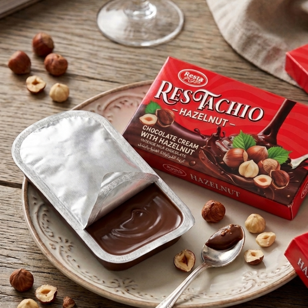 Resta Pop (Restachio) Intense Milk Chocolate Bar with Hazelnut Pieces (40g)