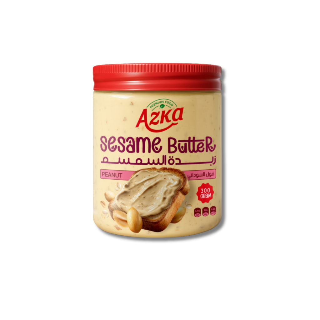 Sesame Butter With  Peanut Azka زبدة سمسم فول سوداني حلاوة سبريد